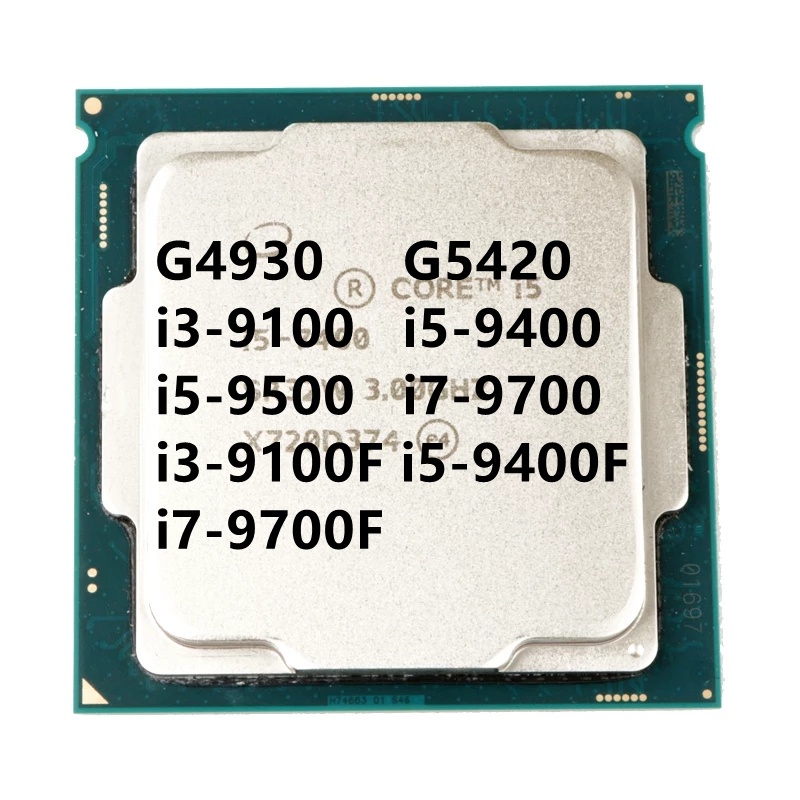 โปรเซสเซอร์ CPU G4930 G5420 i3-9100 i5-9400 i5-9500 i7-9700 i3-9100F i5-9400F i7-9700F LGA 1151