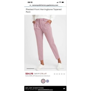 Old Navy Trousers กางเกงผ้าลายทาง สีชมพูออกม่วง