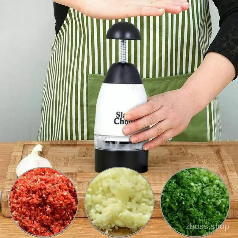 ที่บดกระเทียม เครื่องกดกระเทียม ที่บดสับ​ กระเทียมSlap Chop กระเทียมกดอาหารผลไม้ตัด Slicer ครัว Slap