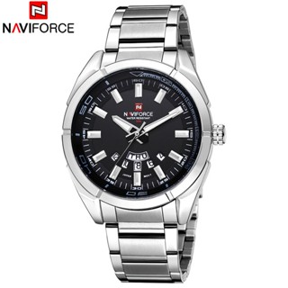 นาฬิกา Naviforce (นาวีฟอส) รุ่น NF9038สีเงินดำ เครื่องไทย ประกันศูนย์ 1 ปี นาฬิกาข้อมือผู้ชายแฟชั่น พร้อมกล่องแบรนด์