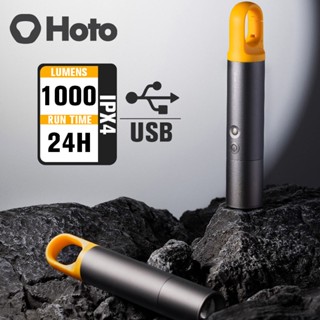 Hoto ไฟฉาย LED สว่างพิเศษ 5 โหมด ซูมได้ แบตเตอรี่ลิเธียม 18650 สําหรับตั้งแคมป์ ปั่นจักรยาน กลางแจ้ง