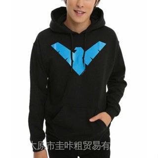 เสื้อกันหนาว มีฮู้ด ลายโลโก้ Nightwing HTST