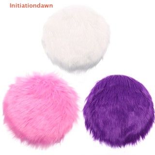 [Initiationdawn] เบาะรองนั่งเก้าอี้ทานอาหาร ผ้าวูล ทรงกลม หนา อบอุ่น สีพื้น สําหรับเก้าอี้ทานอาหาร