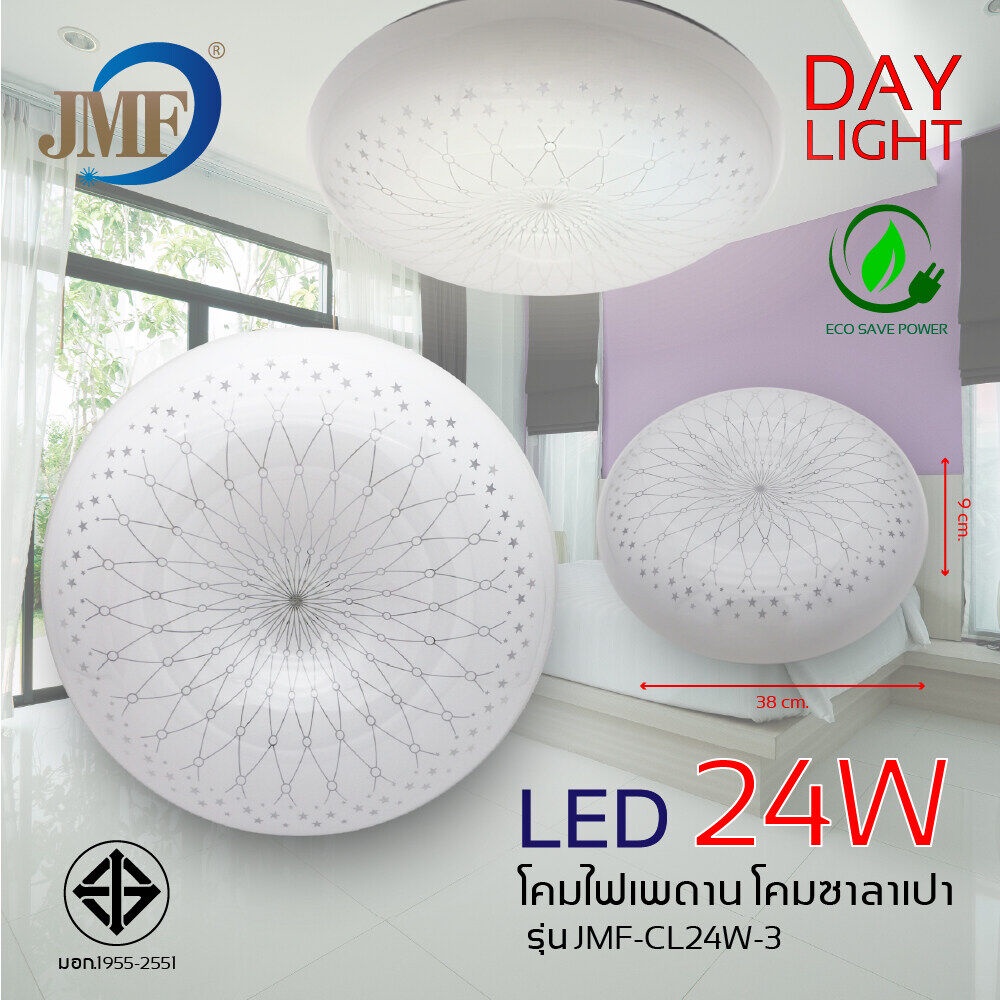 ถูกที่สุด!!  โคมไฟเพดาน โคมไฟติดเพดาน LED 28W/24W ทรงซาลาเปา สำเร็จรูปพร้อมใช้ โคมซาลาเปา แสงขาว Day Light โคมไฟซาลาเปา - รูปที่ 5