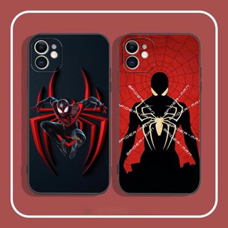 เคสโทรศัพท์มือถือ TPU แบบนิ่ม ลาย Avengers Spider Man Spider Mark สีดํา สําหรับ Apple iPhone 14 11 12 13 Pro Max 7 8 SE 2022 X XR XS Max 6 6s Plus