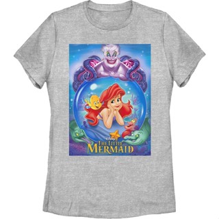 Womens Crystal Ball Poster Little Mermaid Shirt เสื้อยืดสวยๆ เสื้อยืด