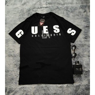 ใหม่ เสื้อยืด พิมพ์ลาย Free Sticker Guess แฟชั่นสําหรับผู้ชาย