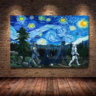 โปสเตอร์ภาพยนตร์ Star Wars Starry Night สําหรับตกแต่งบ้าน