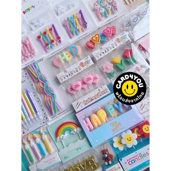 [พร้อมส่ง ] เทียนวันเกิด “Pastel Collection” รวมดาวสาวหวาน