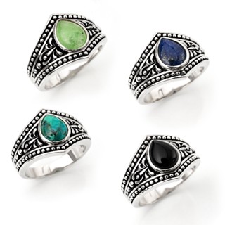 AR-Kang Collection***แหวน-Black Agate-JADE-Compress TQ-LAPIS (เงินแท้92.5%)