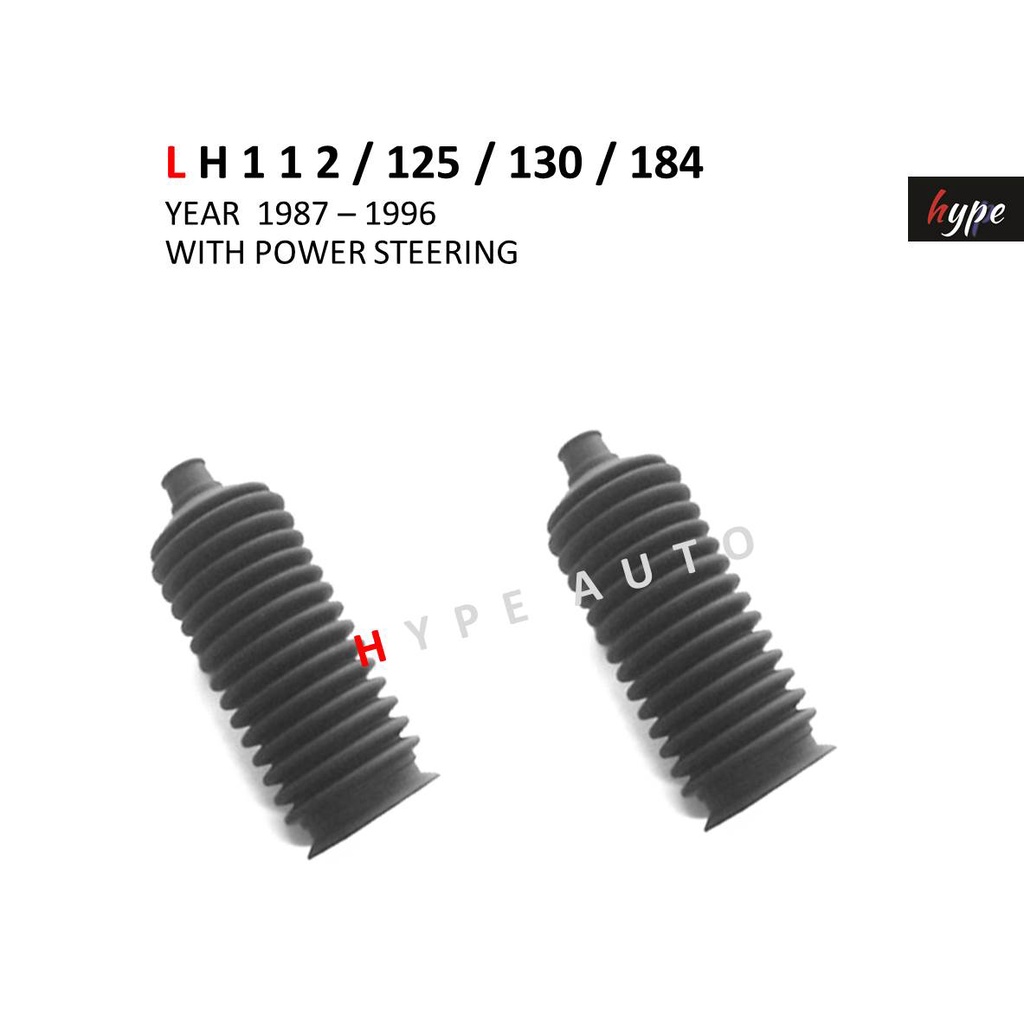 *** SET *** กันฝุ่นแร็คพวงมาลัย ยางหุ้มแร็ค (พาวเวอร์) รถตู้ หัวจรวด LH112 / LH12 / LH130 / 184  ปี 1987 - 1996 ( 1 คู่)