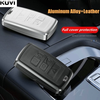 Alloy Leather Car Smart Key Case Full Cover For Land Rover Range Rover Evoque Discovery 5 Sport 2018 2019 Protector Acce