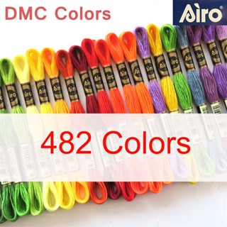 ไหมปักครอสติช ด้ายเย็บปักถักร้อย ผ้าฝ้าย DMC Airo Brand มาตรฐาน 1 ชิ้น