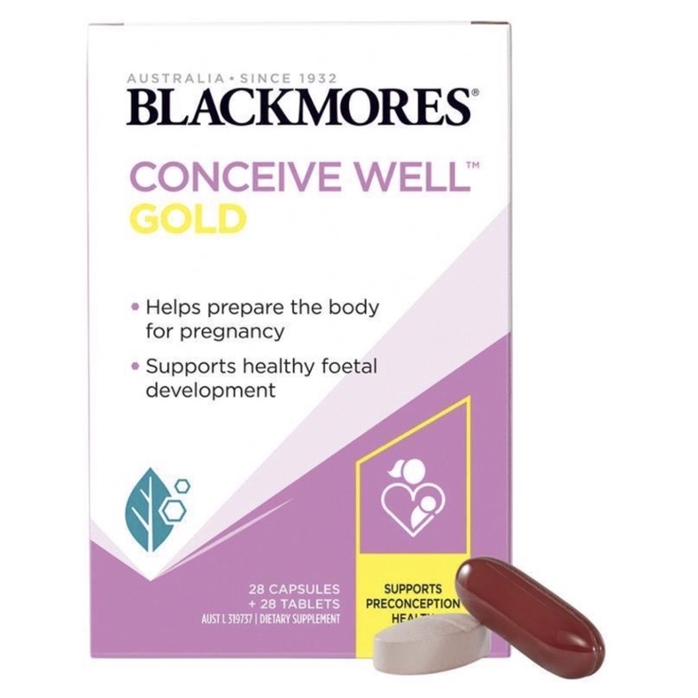 Blackmores Conceive Well Gold Preconception Vitamin 28 Tablets & 28 Capsules