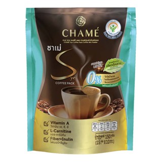 CHAME กาแฟชาร์เม่ ซาย คอฟฟี่แพค สูตรผสมสารสกัดเจียวกู้หลาน แพ็คละ 10 ซอง