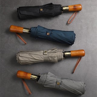 Big Umbrella Men Business Style 115cm Automatic Umbrella Rain Double Layer 10K Windproof Large Golf Umbrellas Wooden