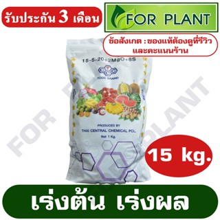 ปุ๋ย สูตร 15-5-20 ตราหัววัว (สินค้าตรงปก) บรรจุ 15 กิโลกรัม ปุ๋ยเร่งต้น เร่งผล ใส่ผัก ผลไม้ ปุ๋ยไม้ดอกไม้ประดับ