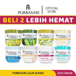 [Lebih Murah] Purbasari Lulur Mandi 200gr / Body Scrub - Mencerahkan - Melembabkan - menyamarkan flek hitam