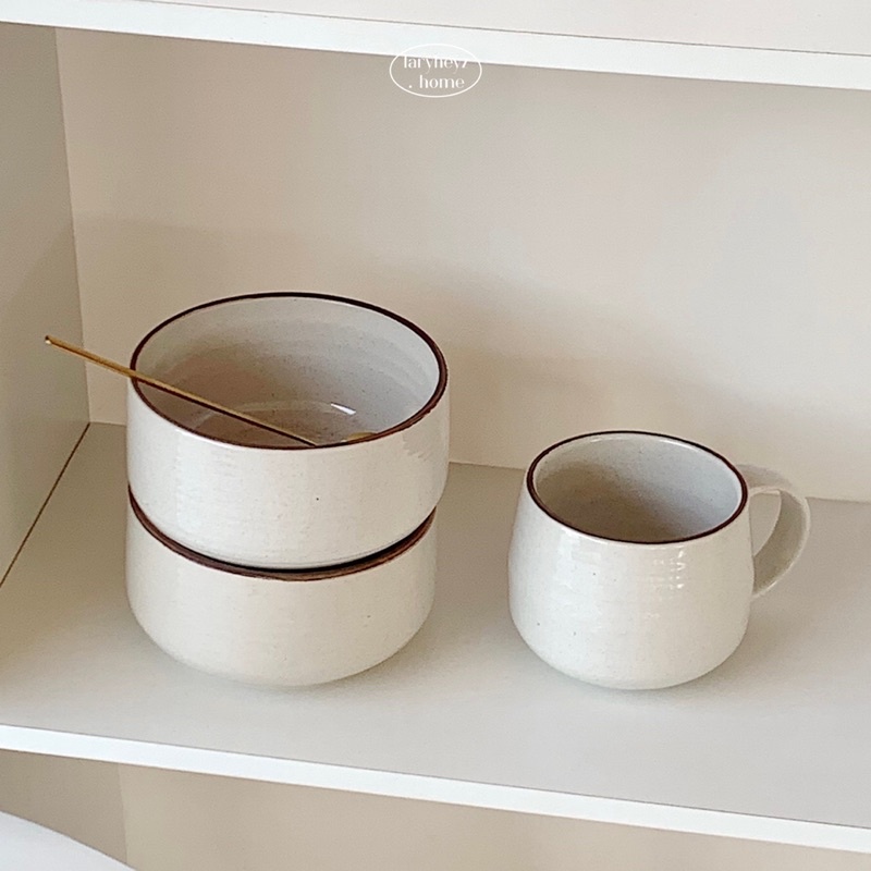 ถ้วย แก้ว ชุดถ้วยแก้ว กาแฟ อาหารเช้า ซีเรียล set oreo bowl & cup | faryheyz