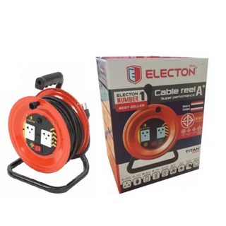 ล้อเก็บสายไฟ สีส้ม 20เมตร เต้ารับ 2 ช่อง VCT3x1.0 Cable Reel ล้อเก็บสายไฟคุณภาพสูง M31020 ม้วนเต้ารับ มอก.