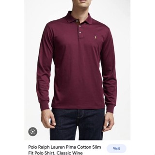 Polo Ralph Lauren Long Sleeve Slim Fit เสื้อโปโล ราล์ฟ ลอเรน แขนยาว ผู้ชาย