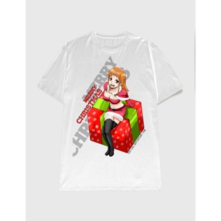 เสื้อยืดผ้าฝ้ายNew discount One Piece หนึ่งชิ้น อะนิเมะ โจรสลัด Masukkamar One Piece Merry Christmas