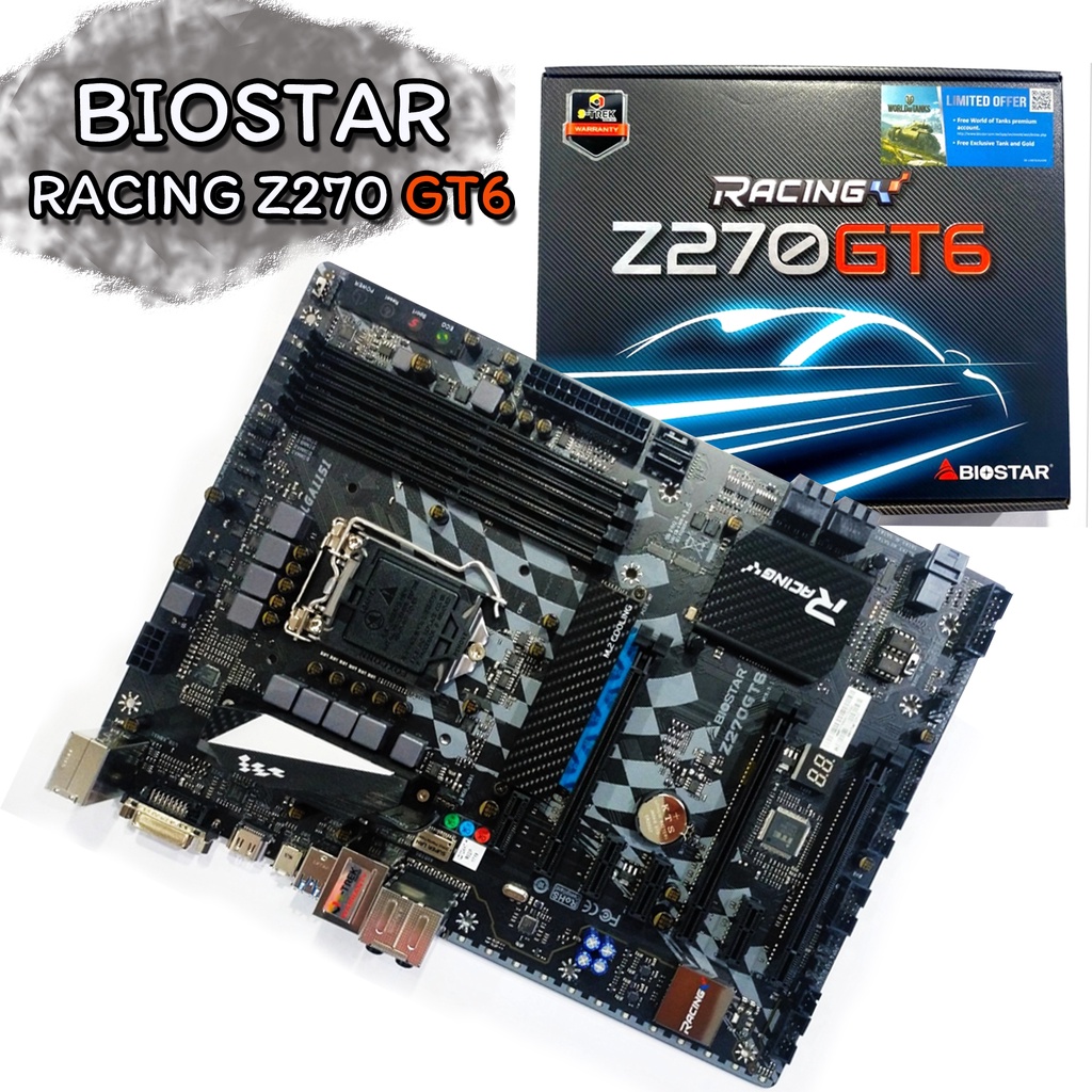 (เมนบอร์ด) 1151 BIOSTAR RACING Z270 GT6 (มือสอง) มีสินค้าพร้อมส่งจ้า