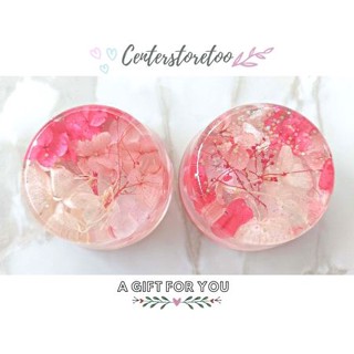 ที่ทับกระดาษ ดอกไม้อบแห้ง 3 สี (dried flowers paperweight 3 color)