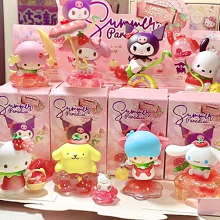 Sanrio ของแท้ กล่องสุ่ม ตุ๊กตา Hello Kitty Hello Kitty Melody Kuromi Cinnamoroll LittleTwinStars Pochacco PompomPurin ET3V สําหรับเด็กผู้หญิง