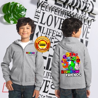 เสื้อแจ็กเก็ตมีฮู้ด ลายเกม Rainbow FRIENDS ROBLOX สําหรับเด็ก