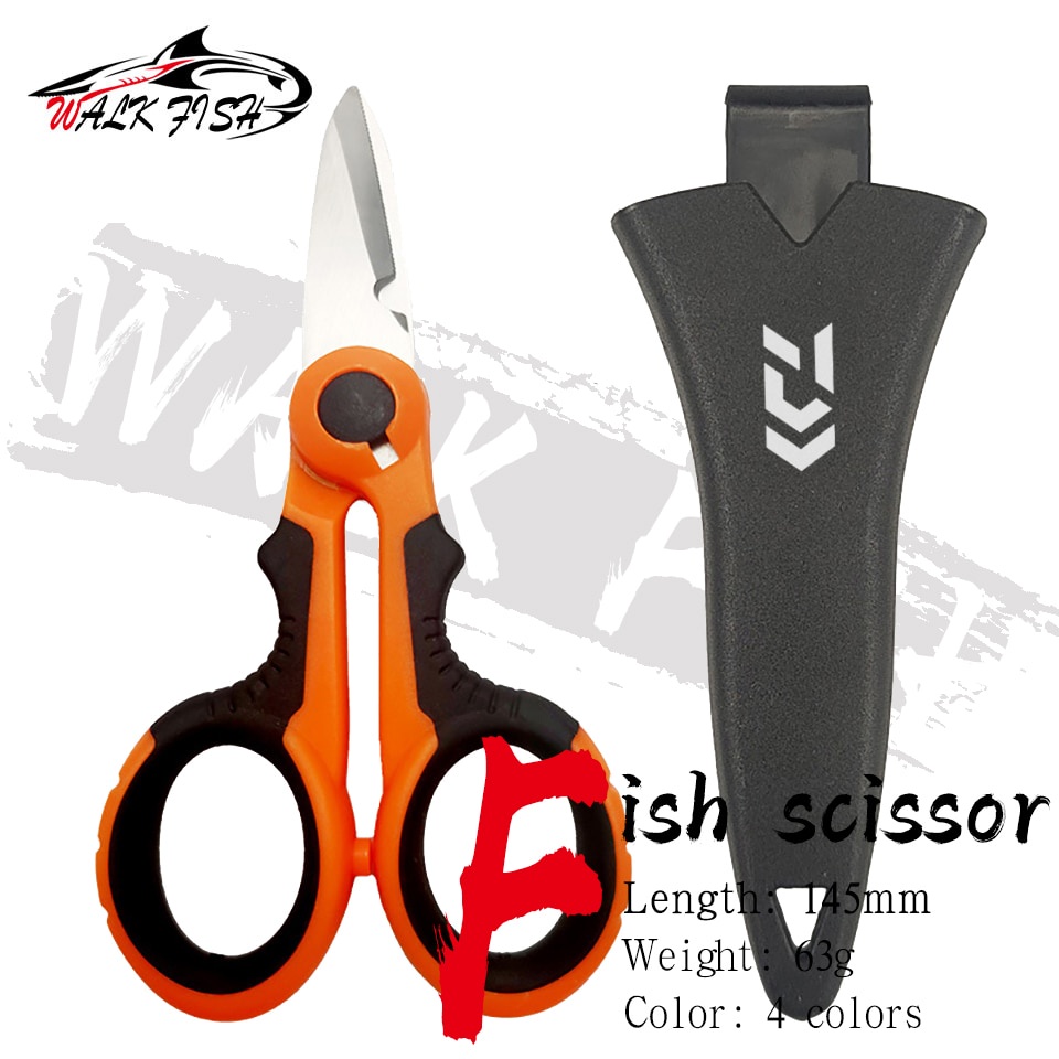 Walk FISH 420 กรรไกรตัดสายตกปลา สเตนเลส PE แบบพกพา