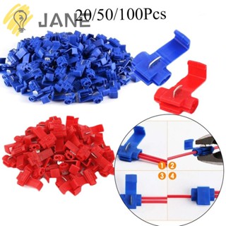 JANE 20/50/100Pcs Professional Quick Connector No Welding Fast Splice Crimp Terminals Block Spring Wire Home Improvement No Screw Clamp Electrical Supplies Useful Cable Fitting/Multicolor