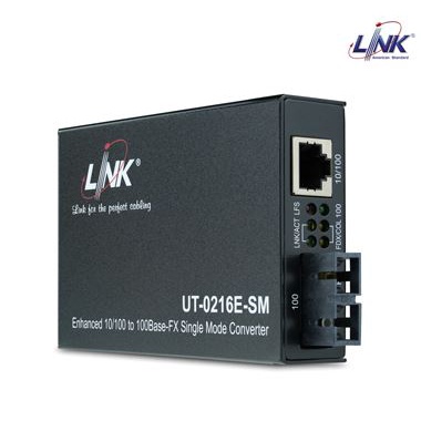 Link (UT-0216E-SM30) RJ45/SC (SM.) 10/100Mbps ENHANCE Media CONVERTER (30 km.) #UT0216ESM30