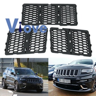 ชุดกระจังหน้ารถยนต์ สีดํา สําหรับ Jeep Grand Cherokee 2014-2016