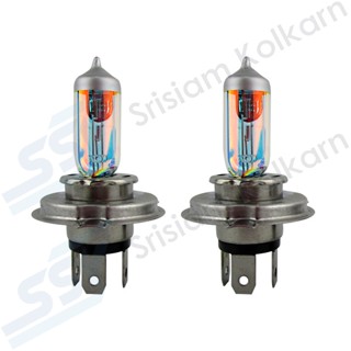 หลอดไฟหน้า H4 V-TECH 12V100/90W(สีรุ้ง)  [46926128] (1คู่)