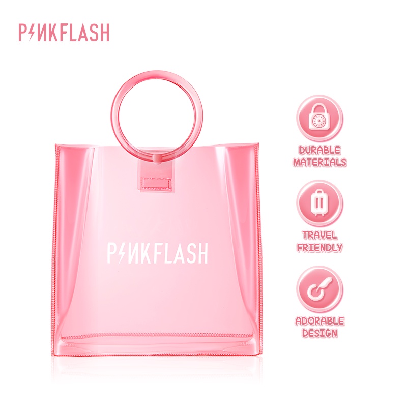 Pinkflash More&More กระเป๋าเครื่องสําอาง PVC กันน้ํา สวยงาม น่ารัก เดินทาง