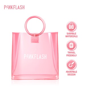 Pinkflash More&amp;More กระเป๋าเครื่องสําอาง PVC กันน้ํา สวยงาม น่ารัก เดินทาง