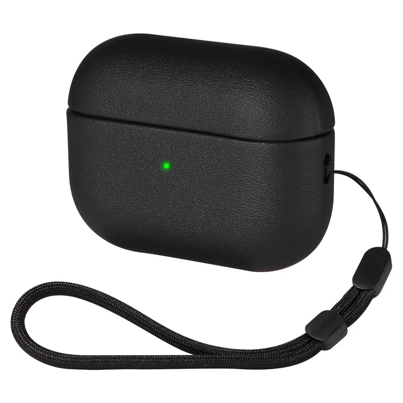 อัพเกรด Airpods Pro 2 Case AirPod 4 Cover พร้อมสายคล้องมือ, หนังเนื้อเคสป้องกันเต็มตัวสําหรับ Apple AirPods Pro 3 รุ่น, การชาร์จแบบไร้สายและ LED ด้านหน้าที่มองเห็นได้