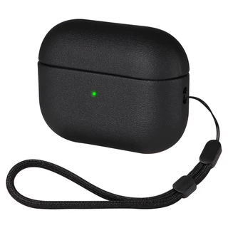 อัพเกรด Airpods Pro 2 Case AirPod 4 Cover พร้อมสายคล้องมือ, หนังเนื้อเคสป้องกันเต็มตัวสําหรับ Apple AirPods Pro 3 รุ่น, การชาร์จแบบไร้สายและ LED ด้านหน้าที่มองเห็นได้
