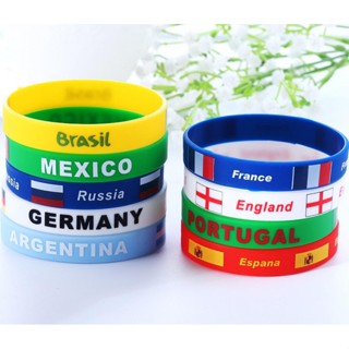 มาใหม่ พร้อมส่ง สายรัดข้อมือซิลิโคน ลายธงชาติฟุตบอล FIFA World Cup สําหรับเล่นกีฬา ฟิตเนส