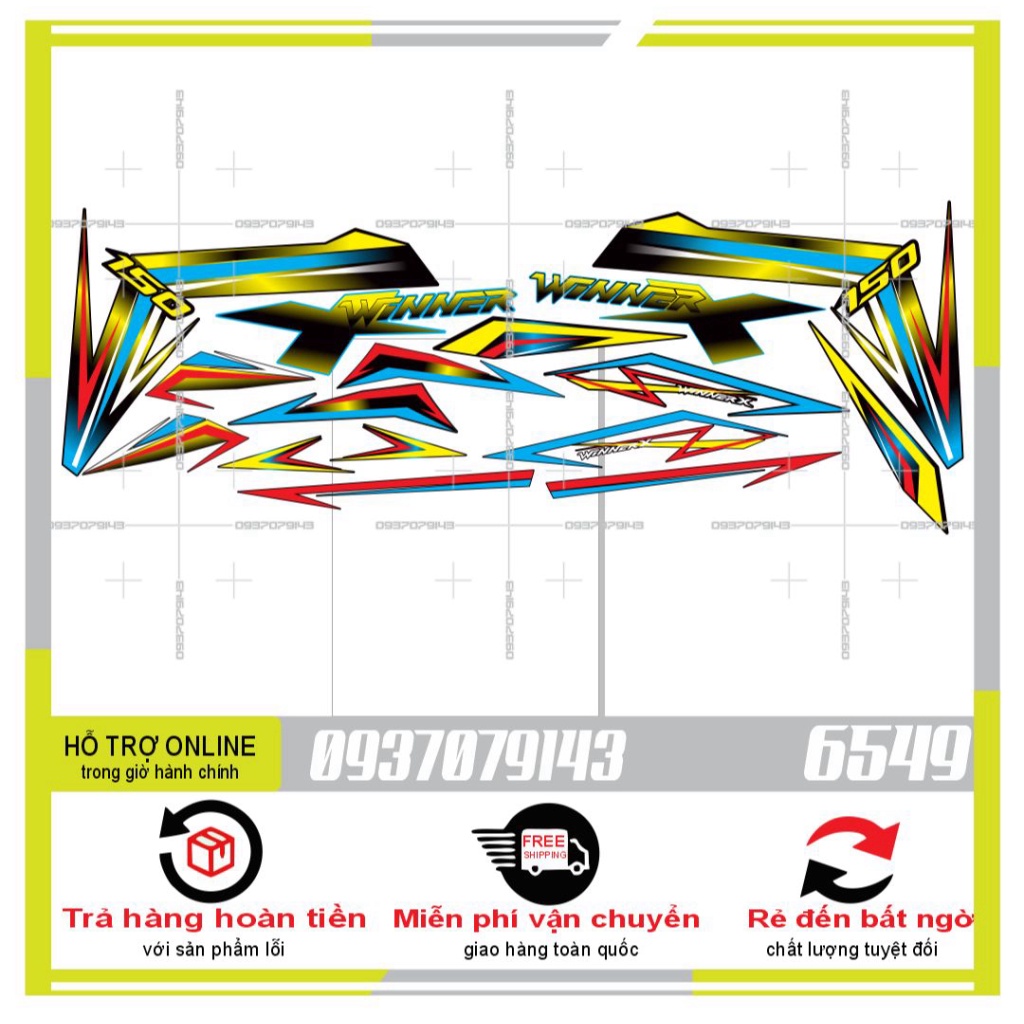 WINNER X สติ๊กเกอร์ REMOVABLE 7 สี 6549