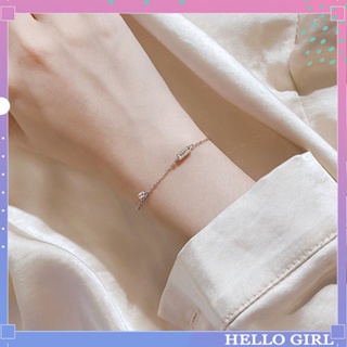 สร้อยข้อมือเงินแท้ เกรด 925 จี้ HELLO GIRL JEWELRY หรูหรา สําหรับผู้หญิง