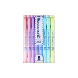 Pentel illumina set 3/5/8 I ชุดปากกาเน้นข้อความสีเข้มและสีพาสเทล