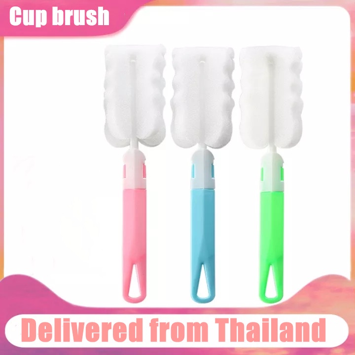 แปรงใช้ในครัว ที่ล้างแก้ว ล้างขวดนม แปรงล้างขวด ฟองน้ำล้างแก้วG2685