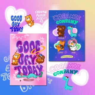 💥โปสเตอร์ POSTER A3 🔆Premium🔆 goodtime/creamie company ขนาดไซส์ A3🌟