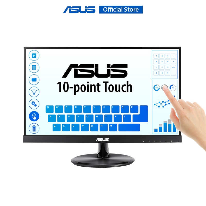 ASUS หน้าจอมอนิเตอร์ Touch Monitor VT229H 21.5 นิ้ว FHD (1920x1080) 10-point Touch IPS 178° Wide Vie