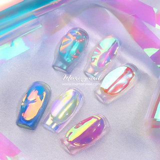 ✨ High quality nail aurora paper glass film กระดาษแก้วติเล็บ ให้เยอะมาก ((กระดาษแก้ว แบบกล่อง))