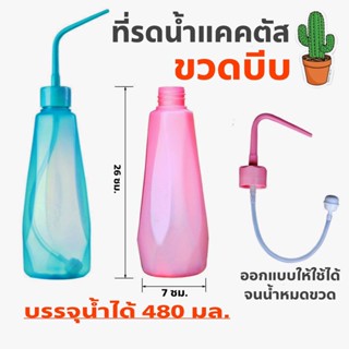 ขวดบีบรดน้ำ สำหรับต้นกระบองเพรช แคคตัส สีสวย ใช้งานง่าย ไม่หกเลอะเทอะ