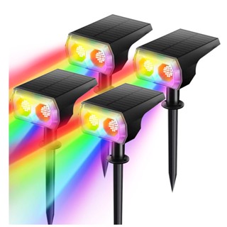 โคมไฟ LED 48 ดวง พลังงานแสงอาทิตย์ RGB ปรับได้ 7 โหมด P67 กันน้ํา สําหรับตกแต่งสวน และสระว่ายน้ํา