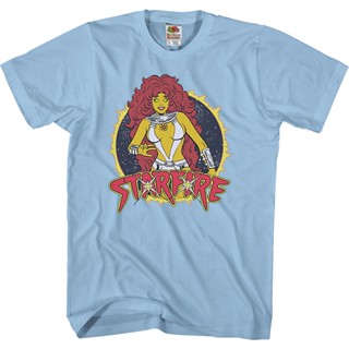 Starfire DC Comics T-Shirt เสื้อยืดสีขาว เสื้อวินเทจชาย